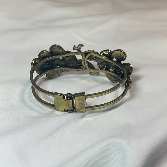 Vintage Peacock Rhinestone Bracelet - Picture 5 of 6